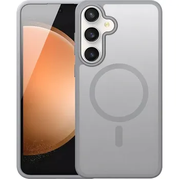 Pouzdro na mobilní telefon Pouzdro Dux Ducis Yind MagSafe pro Samsung S25 FE - šedé (Šedé pouzdro Dux Ducis Yind s MagSafe pro Samsung S25 FE – odolná ochrana, styl a možnost připojit popruh)