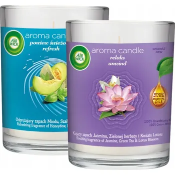 Svíčka Parafínová vonná svíčka Relax, Svěžest Air Wick 2 ks