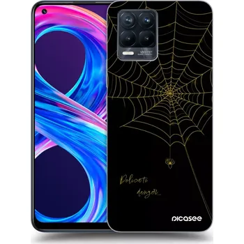 Pouzdro na mobilní telefon Picasee silikonový černý obal pro Realme 8 Pro - Delicate danger