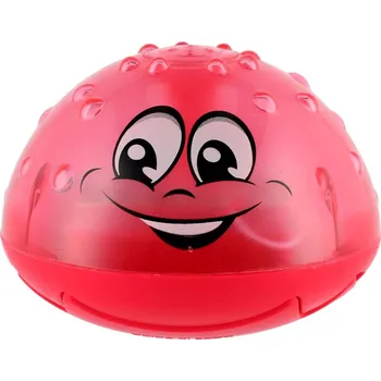 Hračka pro nejmenší Hračka do vody Fontánka stříkací plast 10 cm červená na baterie se světlem