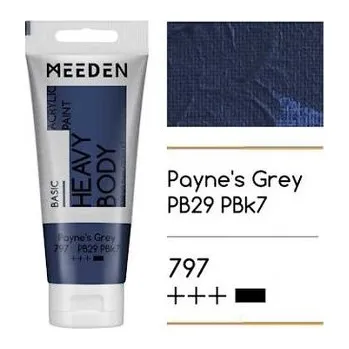 Vodová barva Akrylová barva Meeden 100ml – 797 Payne’s Grey