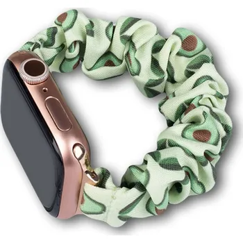 Řemínek na hodinky Hurtel Textilní řemínek pro Apple Watch 42 / 44 / 45 mm, gumička na náramek - avokádo