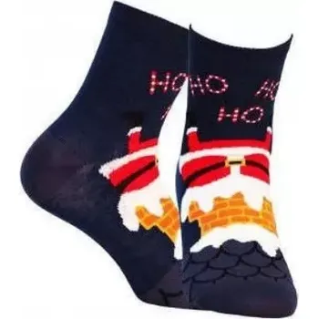 Dámské punčochy Dámské ponožky Santa v komíně - 39-41 / tmavě modrá