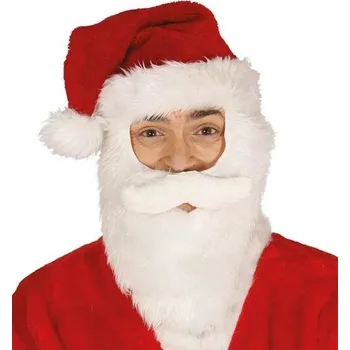 Čepice Sada Mikuláše čepice bílý vousy