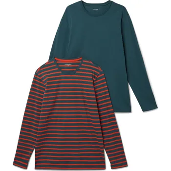 Pánské tričko 711066 - Tchibo - Trika s dlouhým rukávem - pro muže - vel. 3XL 64/66 - barva: modrá/s proužky