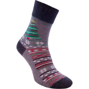 Pánské ponožky Dospělé vánoční ponožky Stromeček - 39-42 / šedá