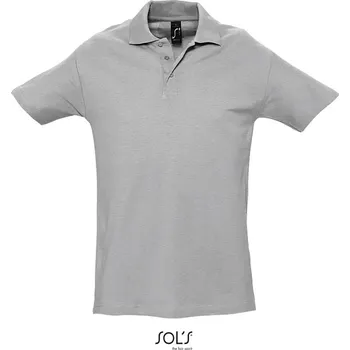 SOL's Collection Polokošile Spring II, piqué, krátký rukáv, pánské COT25136207705-grey melang 2XL Melír šedá