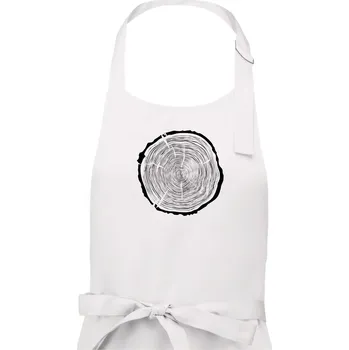 Kuchyňská zástěra Letokruhy 70 bez věku - Pánská zástěra na vaření - Univerzální velikost ( Bílá )