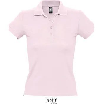 SOL's Collection Polokošile People, piqué, krátký rukáv, dámská COT25131013505-pale pink 2XL Růžová pale