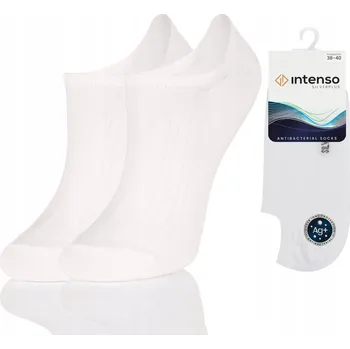Dámské ponožky Dámské antibakteriální prodyšné KOTNÍKOVÉ PONOŽKY SilverPlus s klimatizací na nohy, bílé