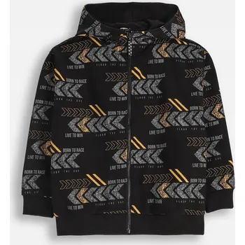 Chlapecká mikina Dětská Mikina Rozepínací Chlapecká Černá Kapuce 128 Coccodrillo ZC5