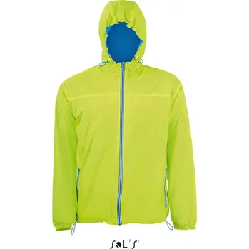 pracovní bunda SOL's Collection Větrovka Skate, podšitá, unisex COT251171n3104-neon lime/r XL Zelená neon/modrá královská