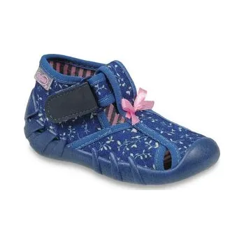 Dívčí bačkory 190P061 21 - dívčí bačkorky Befado 1SZ, modrá 190P061_23