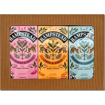 Čaj Hampstead Tea BIO Dárkový balíček výběr bylinných čajů 3 × 20 ks