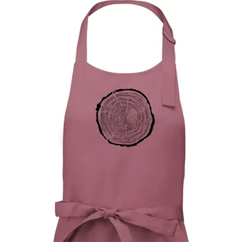Kuchyňská zástěra Letokruhy 70 bez věku - Pánská zástěra na vaření - Univerzální velikost ( Starorůžová )
