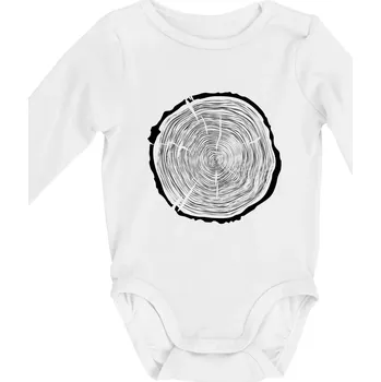 Kojenecký body Letokruhy 70 bez věku - Body kojenecké s dlouhým rukávem - Dlouhý r. do 3 měs ( Bílá )