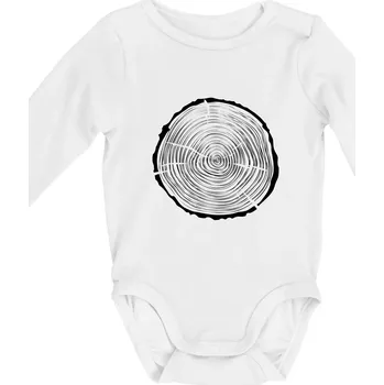 Letokruhy 35 bez věku - Body kojenecké s dlouhým rukávem - Dlouhý r. 3-6 měs ( Bílá )