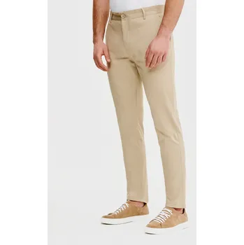Dámské oblečení Béžové hladké pánské chinosy Pako Lorente vel L32 W38