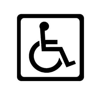 Samolepicí dekorace na vozidlo SiluGraf Samolepka silueta Invalida • černá matná - 10 cm