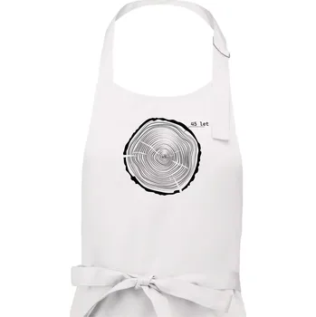 Kuchyňská zástěra Letokruhy - 45 - Dámská zástěra na vaření - Univerzální velikost ( Bílá )