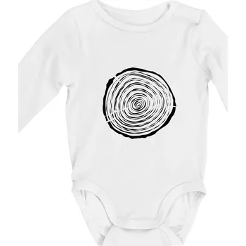 Letokruhy 15 bez věku - Body kojenecké s dlouhým rukávem - Dlouhý r. 6-12 měs ( Bílá )