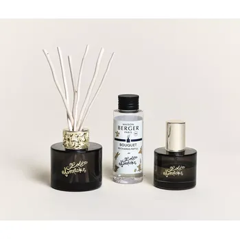 Aroma difuzér Maison Berger Paris Dárková sada: aroma difuzér s náplní 90 ml + bytová vůně 50 ml, Lolita Lempicka, černá 7769