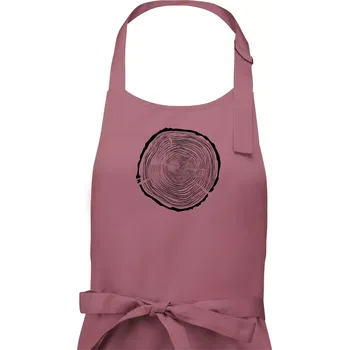 Kuchyňská zástěra Letokruhy 75 bez věku - Dámská zástěra na vaření - Univerzální velikost ( Starorůžová )