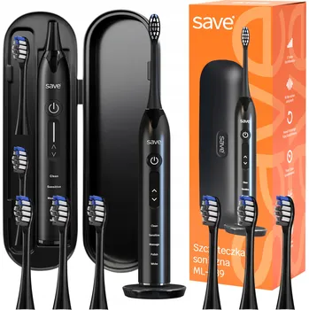 Elektrický zubní kartáček ELEKTRICKÝ SONICKÝ ZUBNÍ KARTÁČEK 6 NÁSTAVCŮ POUZDRO NABÍJECÍ ZÁKLADNA