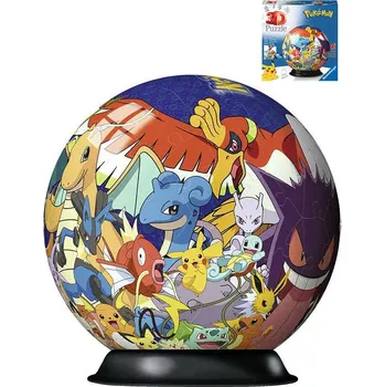 3D puzzle RAVENSBURGER Puzzleball 3D Pokeball skládačka 72 dílků Pokémon | AS271