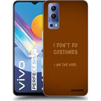 Pouzdro na mobilní telefon Picasee silikonový černý obal pro Vivo Y52 5G - I don´t do costumes