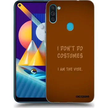 Pouzdro na mobilní telefon Picasee silikonový černý obal pro Samsung Galaxy M11 - I don´t do costumes