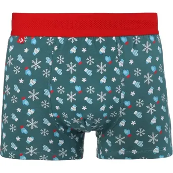Pánské spodní prádlo Pánské vánoční boxerky 195 - XL / lagoon (tmavá tyrkys)