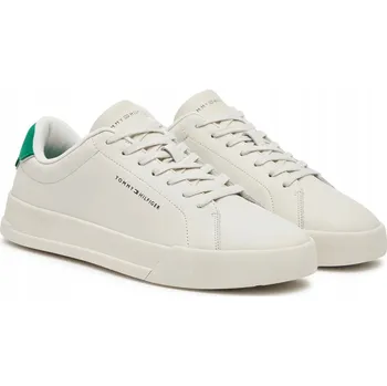 Dámské tenisky Boty TOMMY HILFIGER COURT LTH DETAIL ESS FM0FM05367 kožené, velikost 42