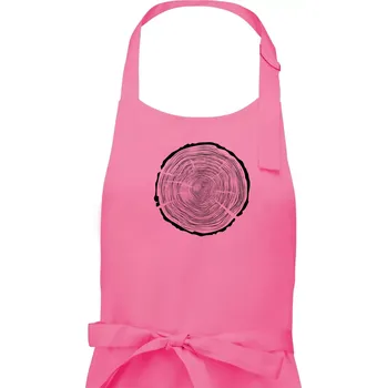Kuchyňská zástěra Letokruhy 100 bez věku - Pánská zástěra na vaření - Univerzální velikost ( Růžová )