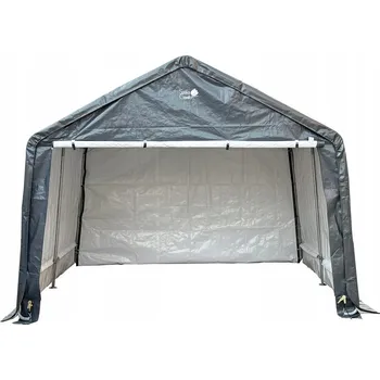 Úložný box ZAHRADNÍ PAVILON / GARÁŽ / ÚLOŽNÝ PROSTOR 3,65x3,65x2,71M ŠEDÝ SASKA GARDEN