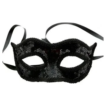 Karnevalová maska Flitrová maska pro dospělé, černá