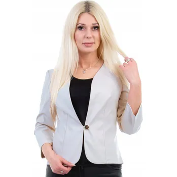 M187 ŽAKET Z ECO KŮŽE ŠEDÝ vel. 48 (4XL)