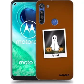 Pouzdro na mobilní telefon Picasee silikonový průhledný obal pro Motorola Moto G8 - Proof 2