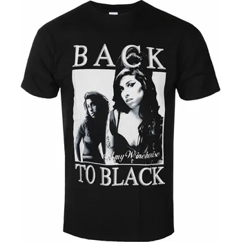 Oblečení a móda Tričko metal pánské Amy Winehouse - Back To Black - ROCK OFF - AMYTS06MB - XL
