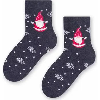 Dětská móda Dětské ponožky Zimní skřítek - 26-28 / tmavě modrá