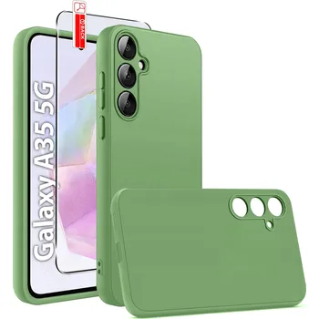 Pouzdro na mobilní telefon Zadní Kryt KrainaGSM pro Samsung, Galaxy A35 5G zelený