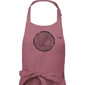 Kuchyňská zástěra Letokruhy 90 bez věku - Pánská zástěra na vaření - Univerzální velikost ( Starorůžová )