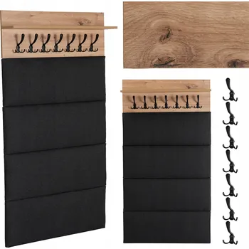 Věšák Šatní ramínko MDF deska Mebel Elite černá, dub