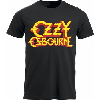 Pánská móda Ozzy Osbourne tričko, Ozzy Yellow Logo Black, pánské XL