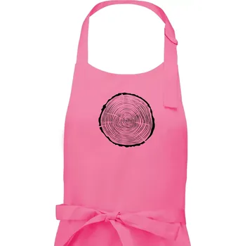 Kuchyňská zástěra Letokruhy 35 bez věku - Dámská zástěra na vaření - Univerzální velikost ( Růžová )