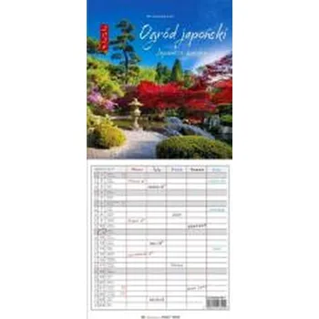 Kalendář Kalendarz 2026 wieloplanszowy wąski - Ogród japoń.