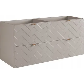 Koupelnový nábytek Závěsná koupelnová skříňka pod umyvadlo 120 Kašmír Vzor Rybí kost, MDF dvířka