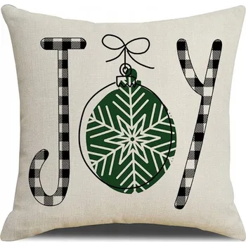 Povlak na polštářek Vánoční Povlak Na Polštář 45x45cm Dekorativní Christmas Joy