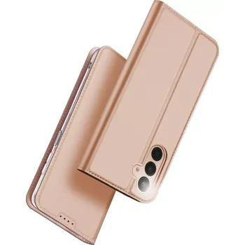 Pouzdro na mobilní telefon Flipové pouzdro Dux Ducis Skin Pro Samsung Galaxy A17 5G – růžové (Elegantní růžové flipové pouzdro Dux Ducis Skin Pro pro Samsung Galaxy A17 5G – eko kůže, stojánek a kapsa na kartu)
