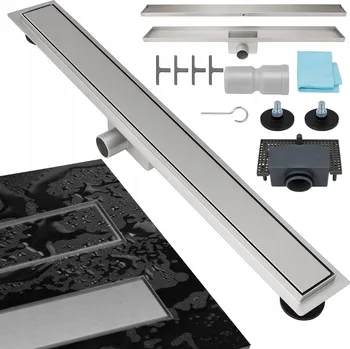 Lineární Odtok 70 cm 2v1 pod obklad sprchový Ocel Nízký sifon